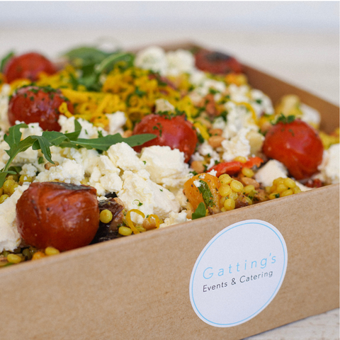Cumin Roasted Pumpkin, Feta & Couscous Salad with Fresh Herbs, Currents & Preserved Lemon