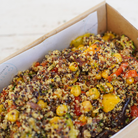 Quinoa with Chickpea & Grilled Vegetables