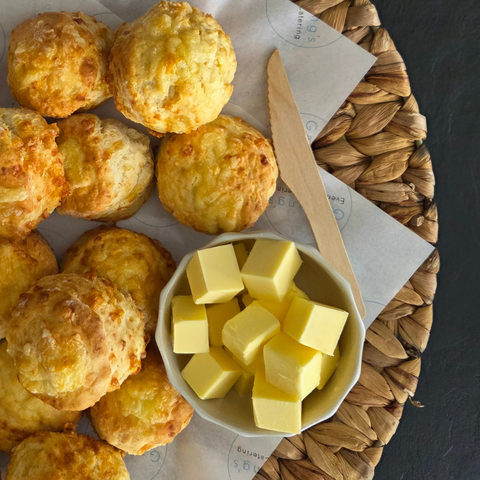 Cheese, Paprika Scones with Butter