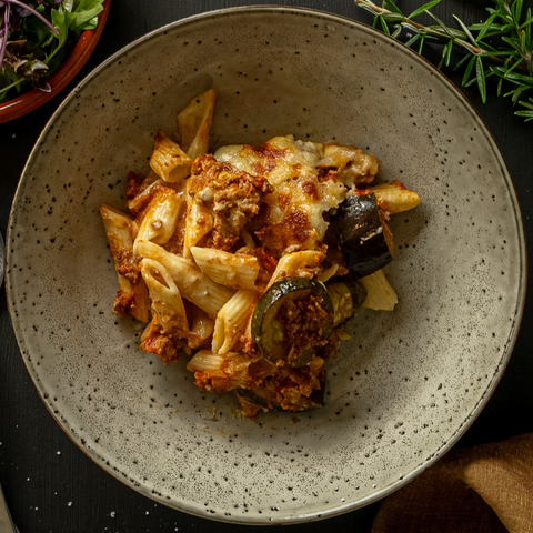 Lamb and Pasta Moussaka Bake