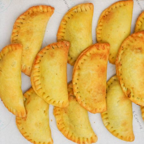 Baked pastries on a white surface