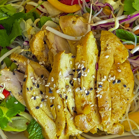 Singapore Chicken Noodle Salad Lunch Bowl