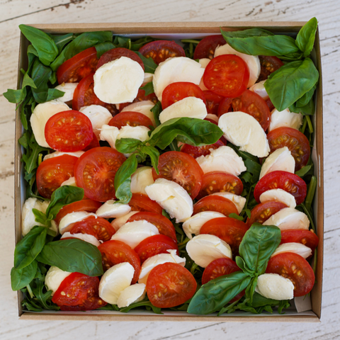 Tomato, Rocket and Buffalo Mozzarella Salad with Balsamic and Virgin Olive Oil Dressing